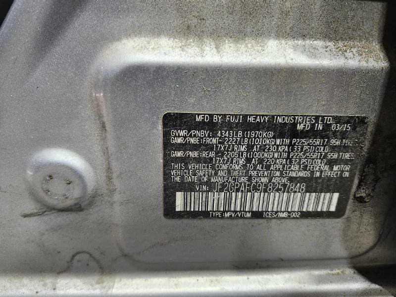 2015 Subaru Crosstrek Air Cond. Evaporator