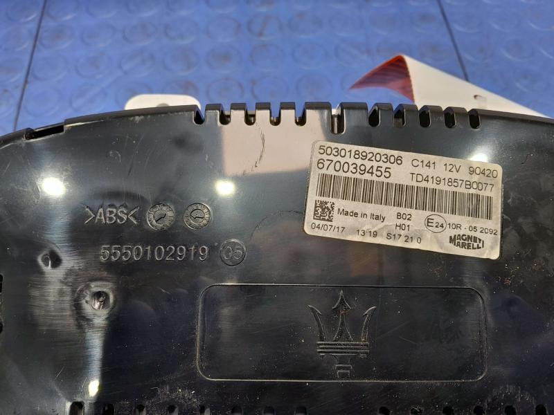 2018 Maserati Ghibli Instrument Cluster Speedometer 48K OEM 670039455