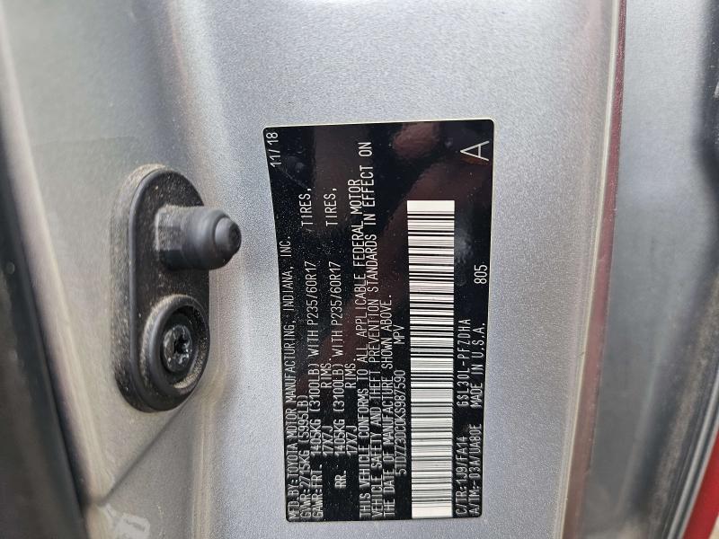2019 Toyota Sienna Air Cond. Evaporator