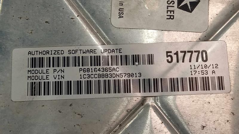 2013 Chrysler 200 Engine/Motor Brain Box