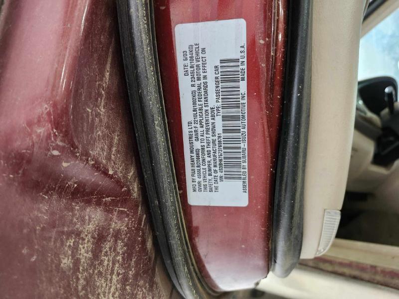 2003 Subaru Legacy Air Cond. Evaporator