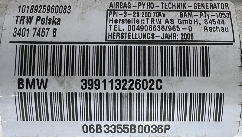 2007 BMW 328i Air Bag