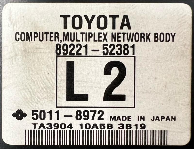 2013 Toyota Prius C 1.5L Multiplex Control Module Junction Block OEM 8922152381