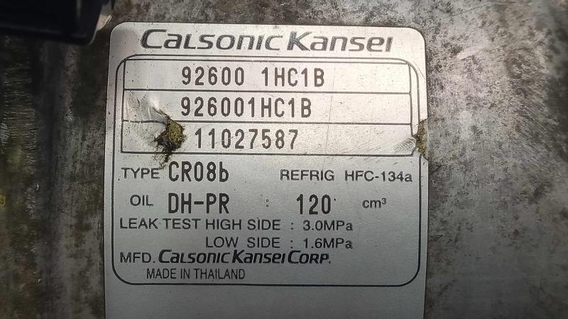 2012 Nissan Versa A/C Air Compressor