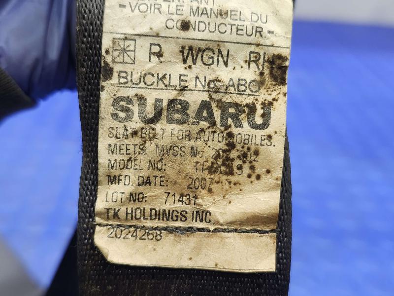 2008 Subaru Legacy Rear Seat Belt