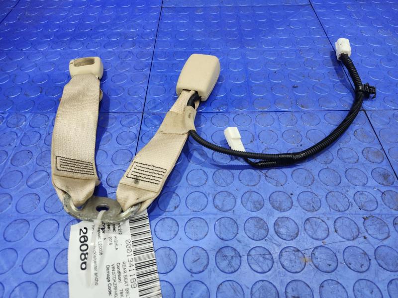 2018 Toyota Highlander Rear Seat Belt