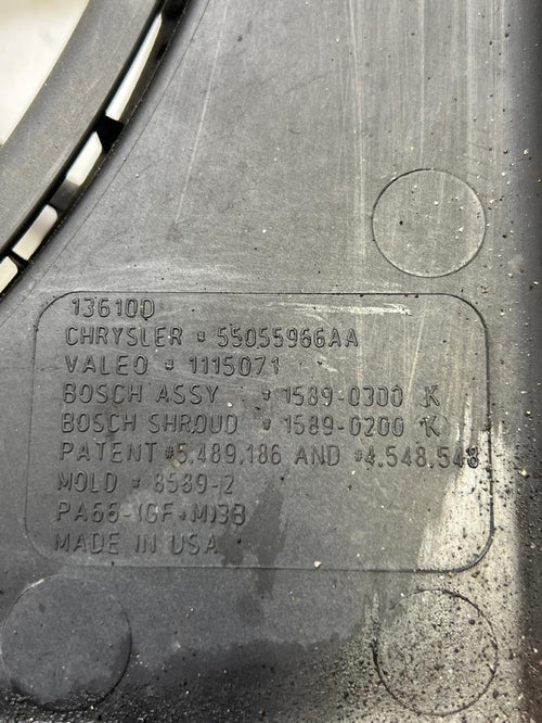 2002 2003 Dodge Ram 1500 Condenser Cooling Fan Assembly OEM 05093760AA