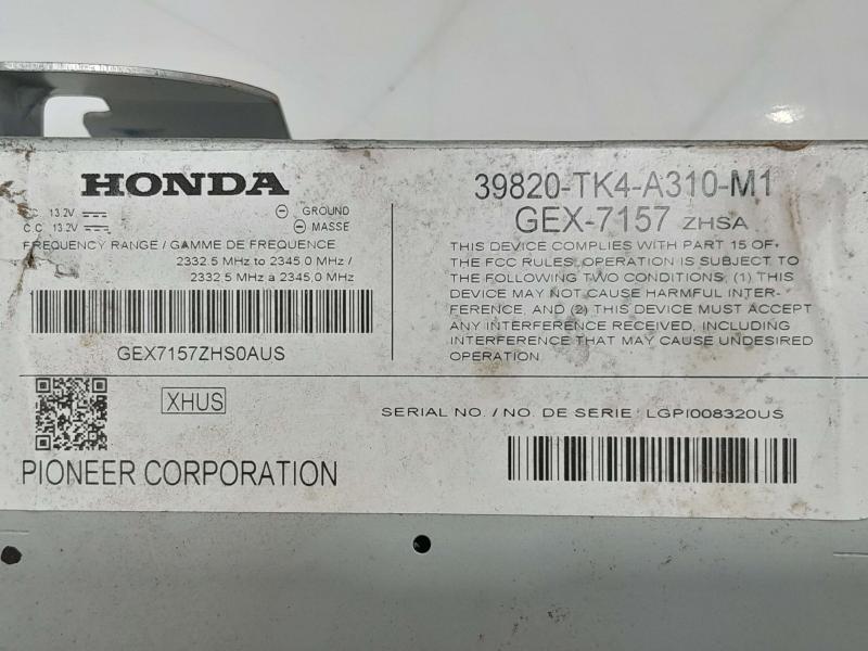 2012 - 2014 Acura TL XM Satellite Radio Receiver Module OEM 39820TK4A31