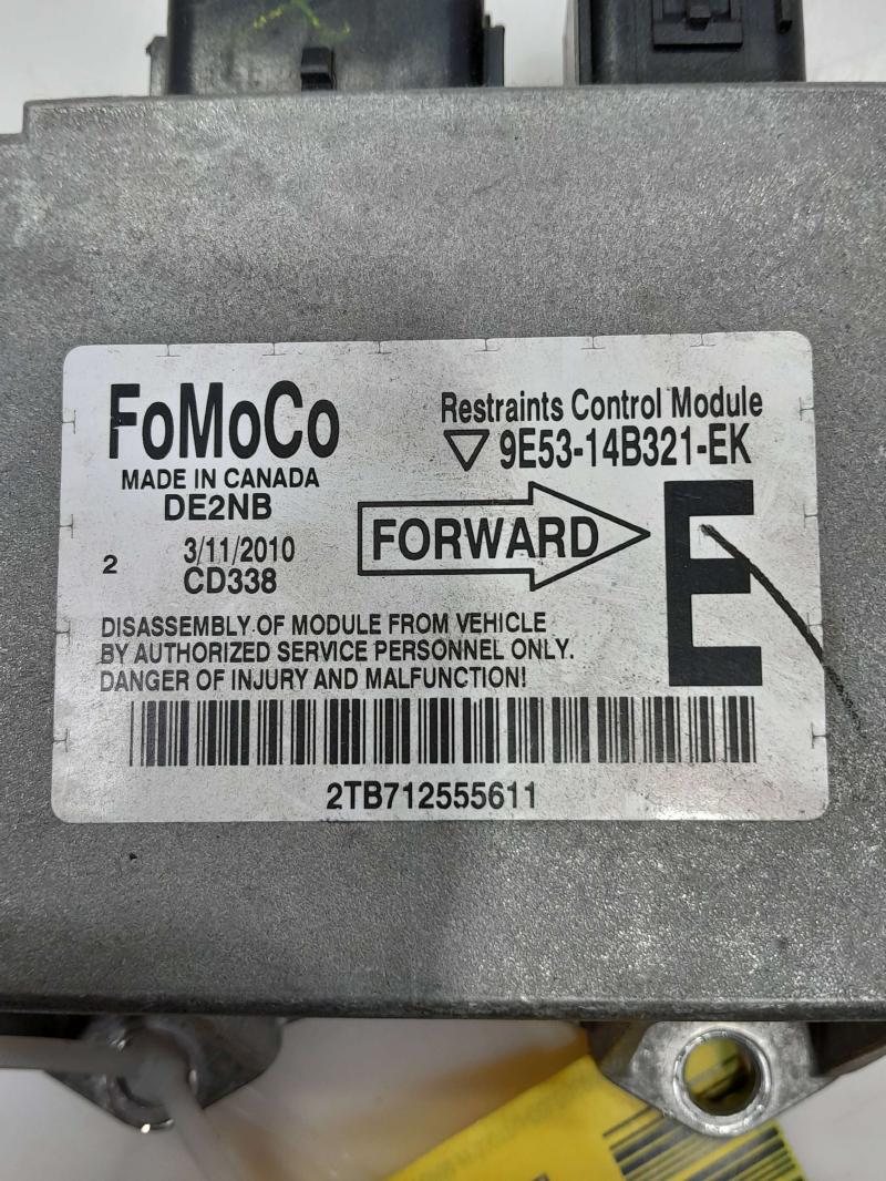 2010 Ford Fusion Hybrid SRS Restraint Control Module OEM 9E5314B321EK