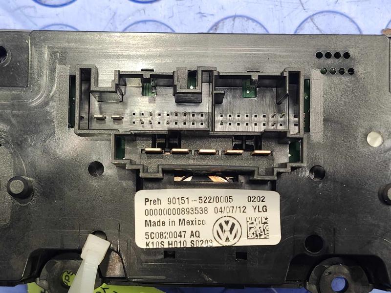 2012 Volkswagen Jetta Heater A/C Control