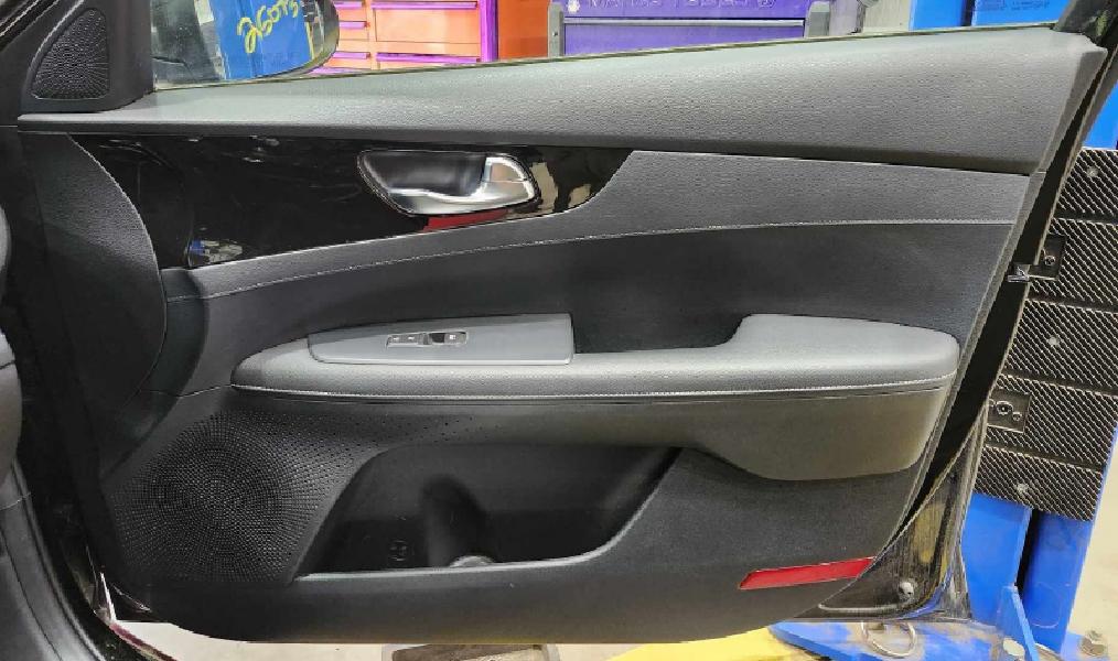 2019 Kia Forte Front Door Trim Panel Right Passenger Side Black Leather OEM 82308M7000B2Q,RH