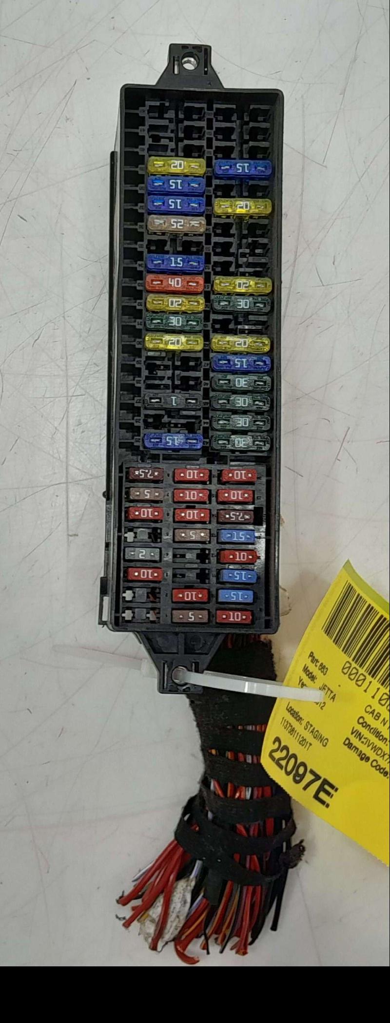 2012 Volkswagen Jetta Cabin Fuse Box