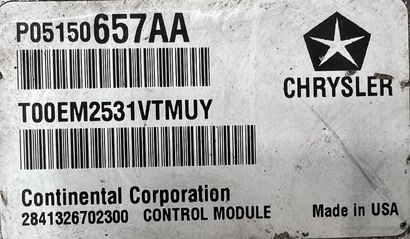 2013 Chrysler Town & Country Engine/Motor Brain Box