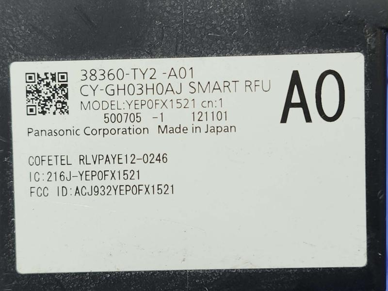 2014 Acura RLX Smart Key Roof Control Module Genuine OEM Part 38360-TY2-A01