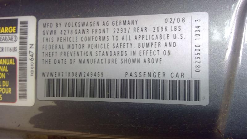2008 Volkswagen Golf GTI Quarter Panel