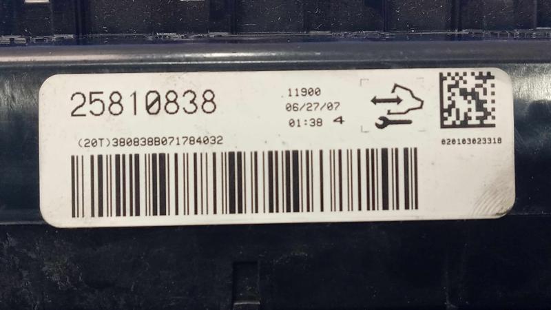 2008 Chevrolet Impala Heater A/C Control