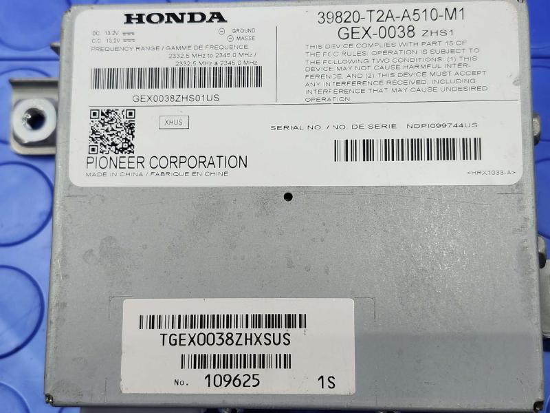 2014-2015 Honda Accord Satellite Radio Receiver Module Genuine OEM 39820T2AA51