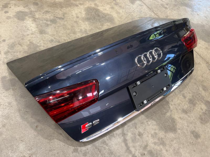 2013-2017 Audi S6 Decklid Trunk Lid Assembly Blue W1 Genuine OEM 4G5827023C