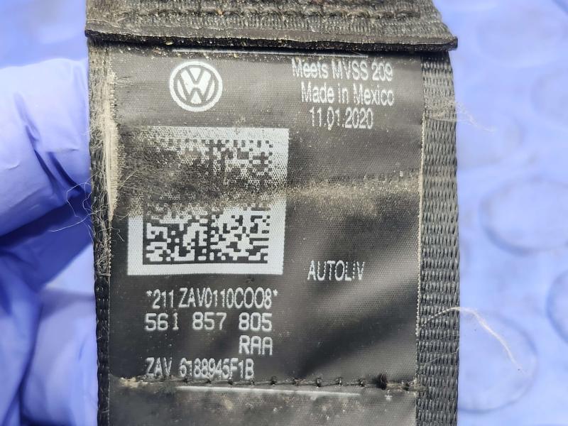 2020 Volkswagen Passat Rear Seat Belt