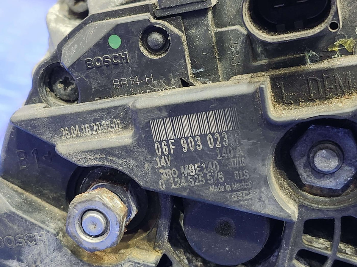 2017-2018 Volkswagen Passat 3.6L Alternator Assembly Bosch OEM 06F903023R