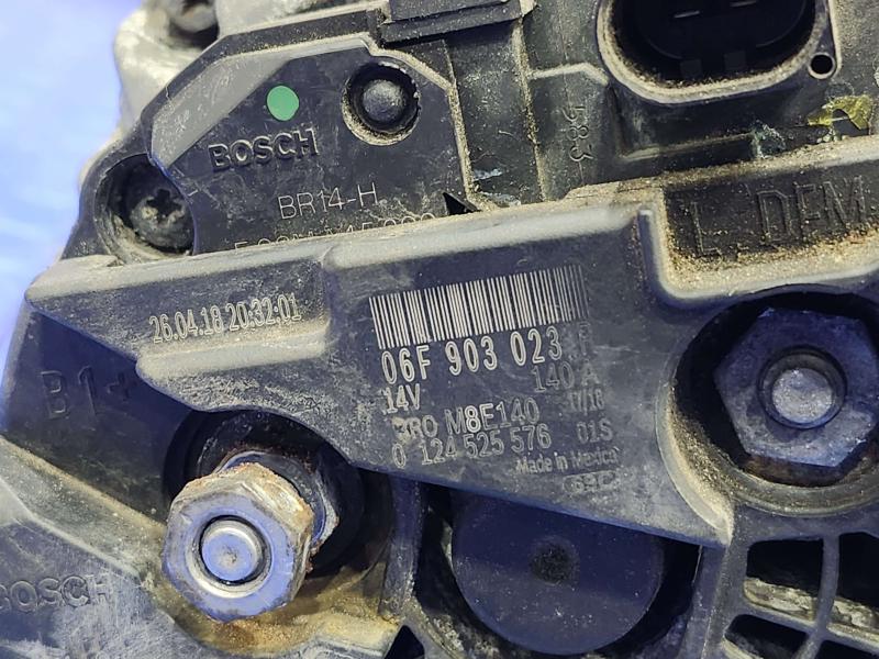 2017-2018 Volkswagen Passat 3.6L Alternator Assembly Bosch OEM 06F903023R