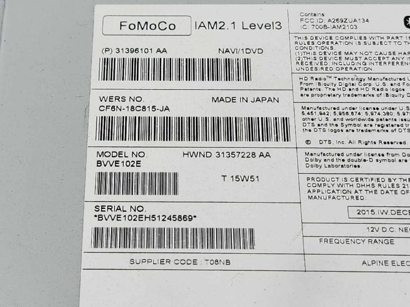 2012 Volvo XC60 Audio & Visual Equip.(Radio)