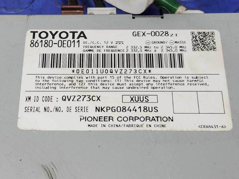 2015 Toyota Avalon Audio & Visual Equip.(Radio)