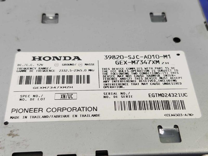 2006 Honda Ridgeline XM Satellite Radio Receiver Tuner Module OEM 39820SJCA01