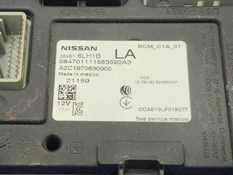 2020-2022 Nissan Sentra Body Control Module BCM Genuine OEM 284B1-6LH1B