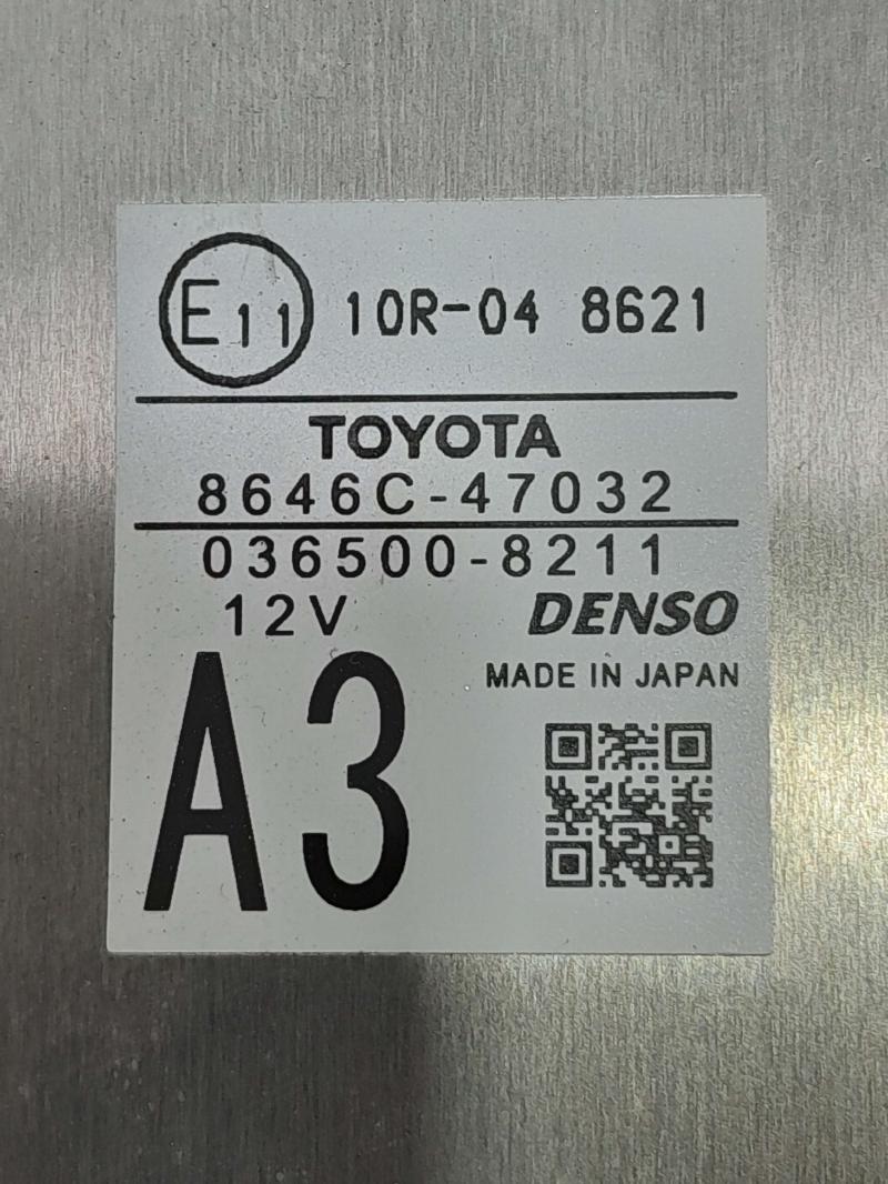 2017-2020 Toyota Prius 1.8L Forward Recognition Camera Genuine OEM 8646C47032