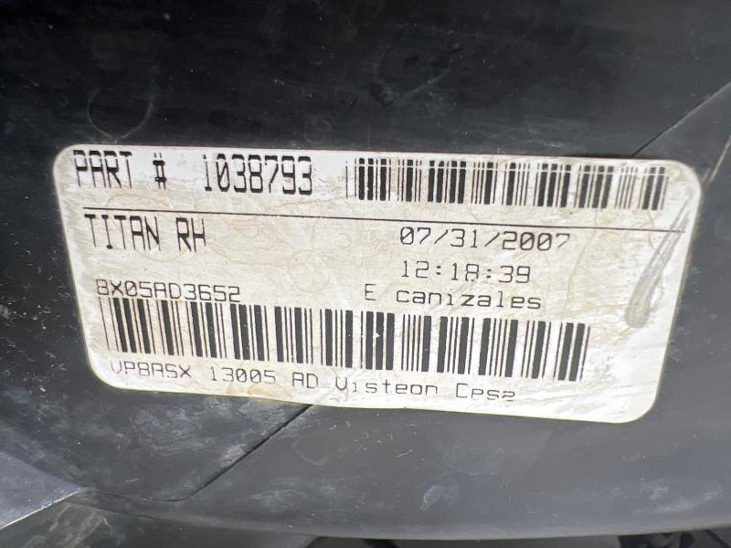 2008 Nissan Titan Headlamp Assembly