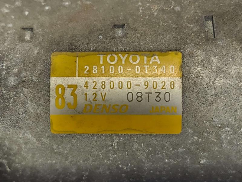 2017 Toyota Corolla Starter Motor