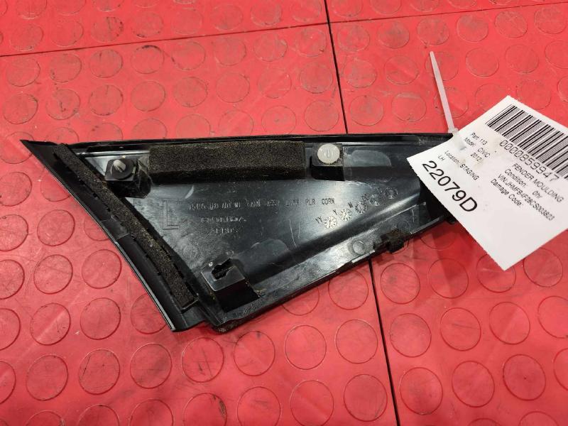 2012 Honda Civic Pillar Mirror Fender Garnish Left Driver Side OEM 75495TR0A01,LH
