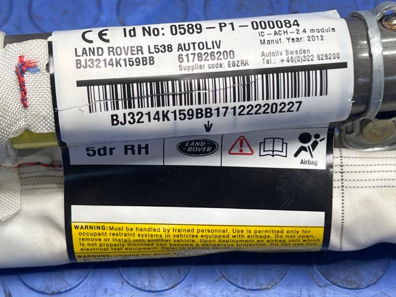 2012 Land Rover Evoque Air Bag