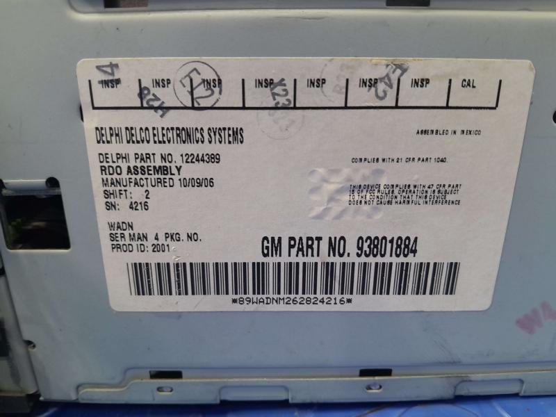 2007 GMC Savana 2500 Audio & Visual Equip.(Radio)