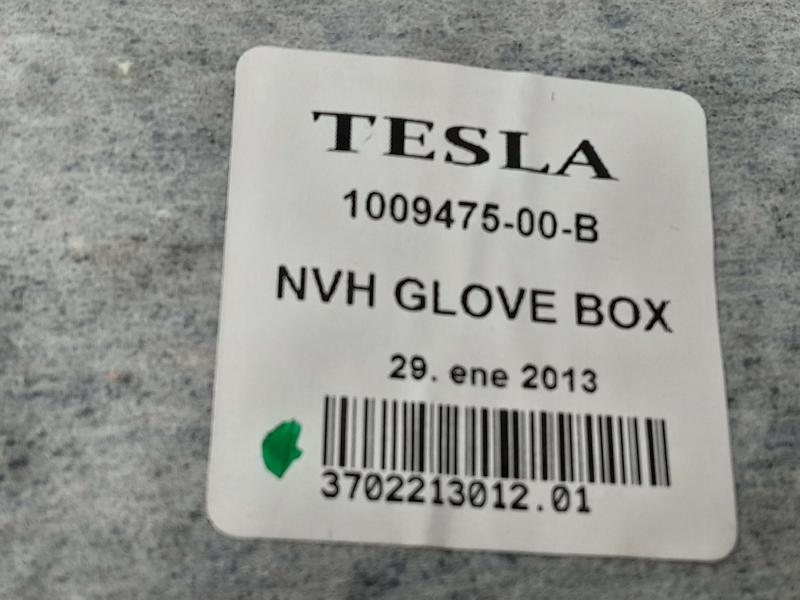2012-2016 Tesla Model S Glove Box Compartment Assembly Gray OEM 1009475-00-B