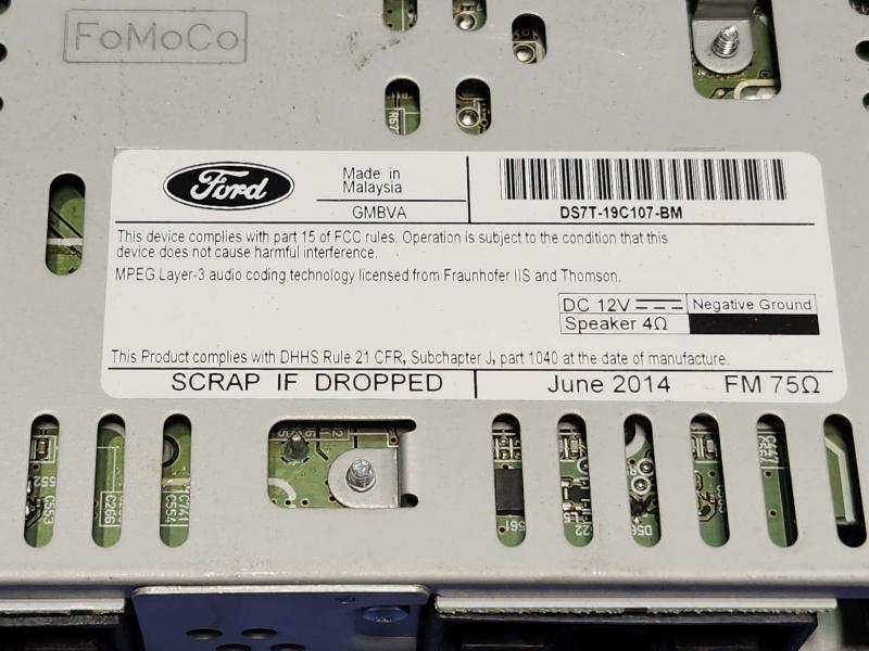 2015 Ford Fusion Audio & Visual Equip.(Radio)