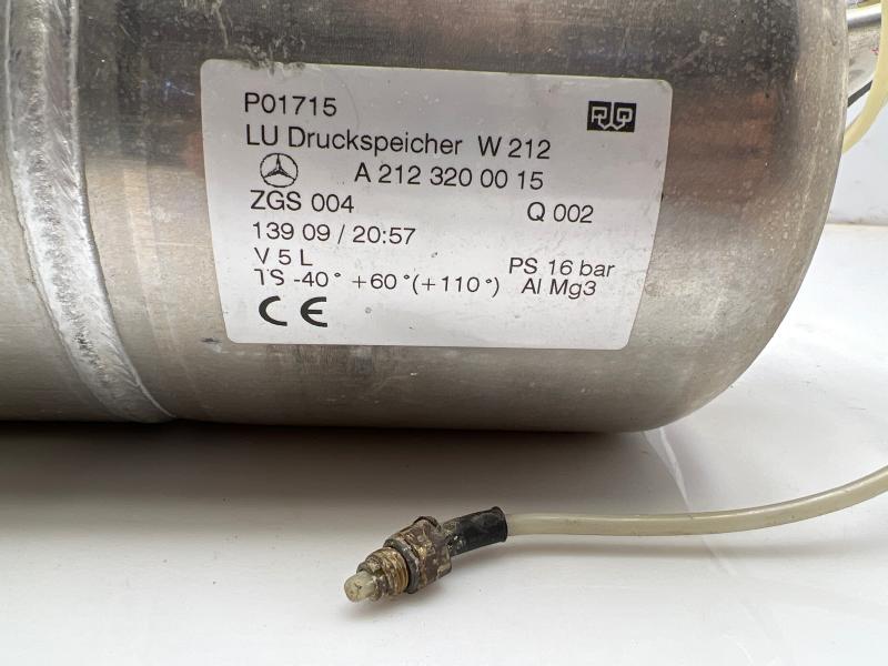2010 - 2016 Mercedes-Benz W212 E63 AMG Air Ride Suspension Accumulator Tank OEM 2123200015