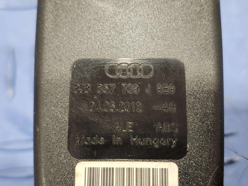 2012 Audi TT Rear Seat Belt