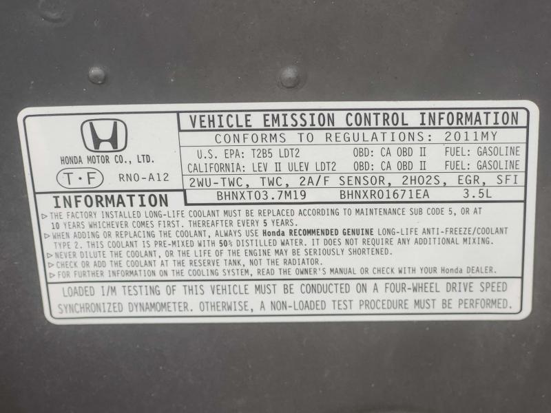 2011 Honda Pilot Hood