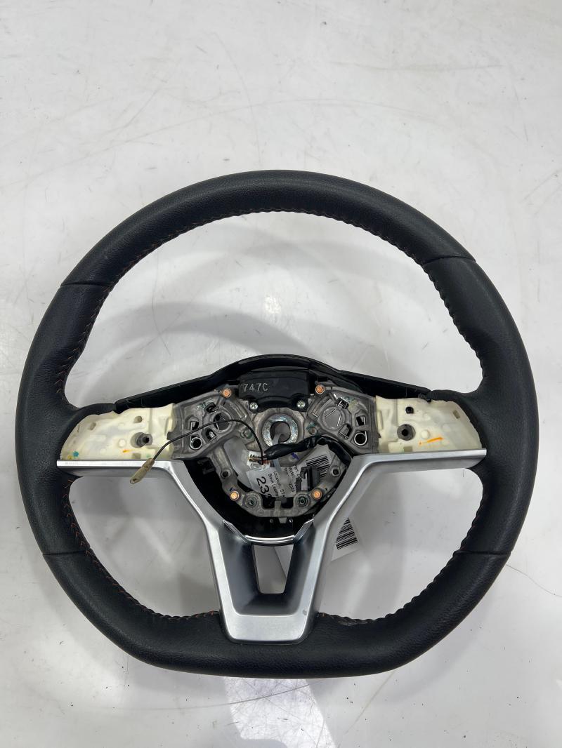2020 2021 Nissan Versa Steering Wheel Black Leather Orange Stitch OEM 484305EE4A