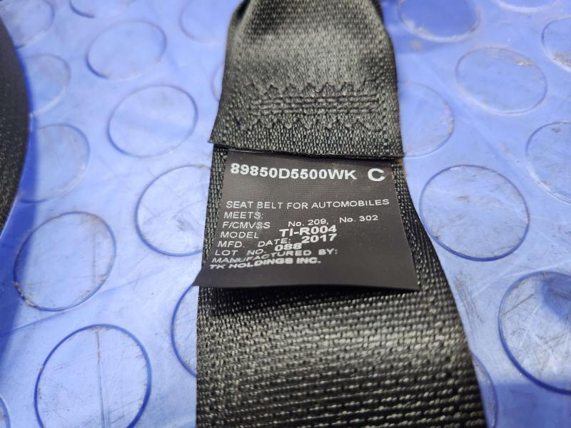 2017 Kia Optima Rear Seat Belt