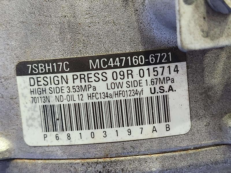 2015 Chrysler 200 A/C Air Compressor