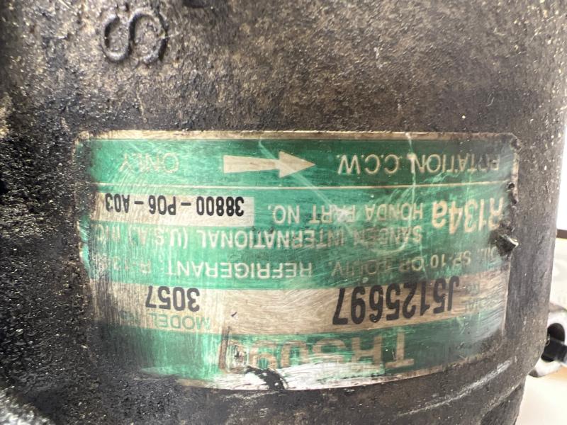 1994 1995 Honda Civic AC Compressor Assembly Sanden Manufacturer OEM 38810P06A04