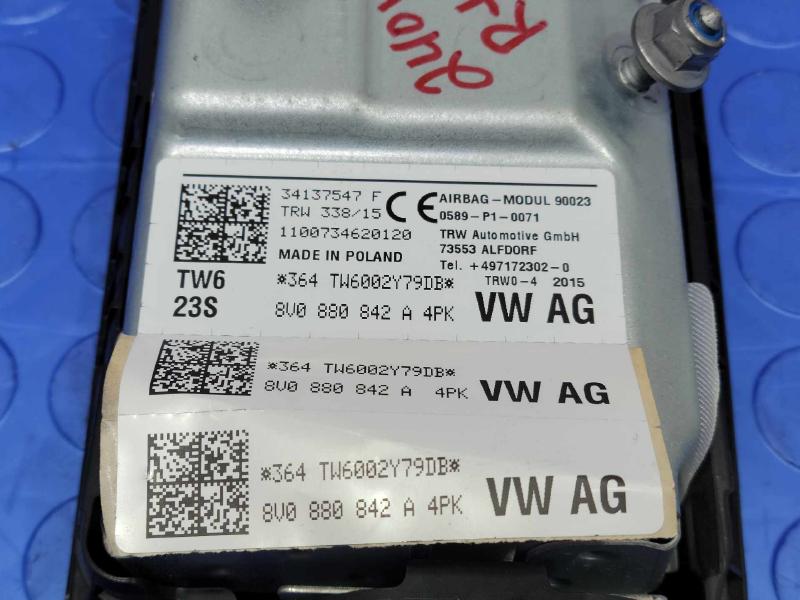 2016 Audi A3 Air Bag