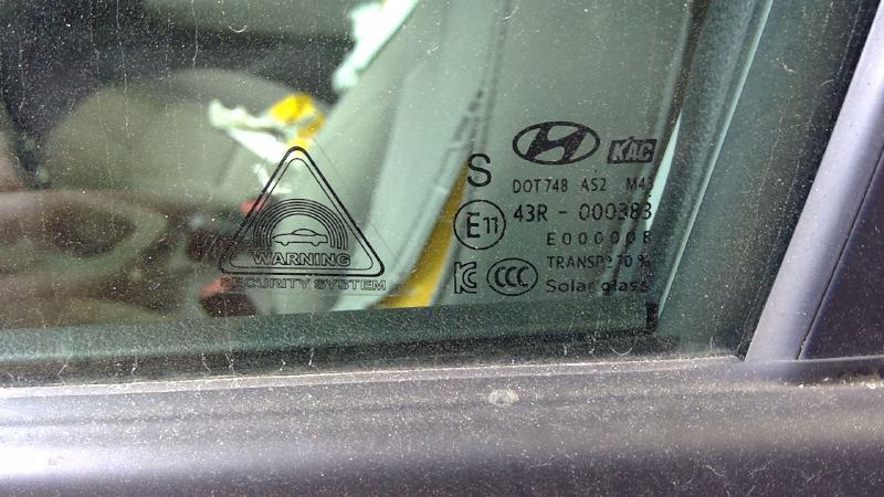 2019 Hyundai Elantra Front Door Glass/Window
