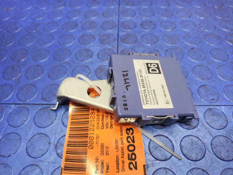 2013-2014 Lexus GS350 GS450 Rear Park Assist Control Module OEM 8934030100