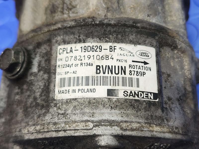 2017-2019 Jaguar XE AC Compressor Assembly Genuine OEM Part CPLA19D629BF