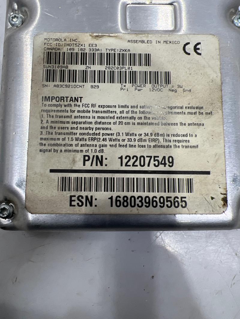2001 - 2003 Saab 9-3 Communications OnStar Control Module OEM 12207549