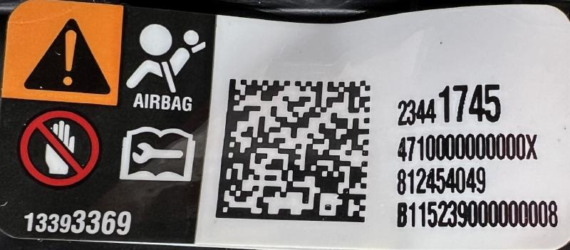 2016 Chevrolet Impala Air Bag